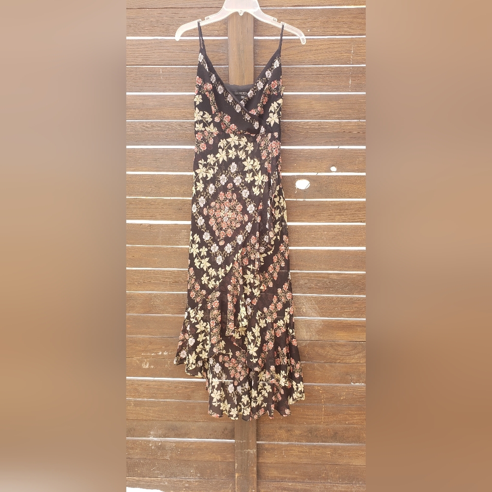 Cream and Brown Wrap Maxi Skirt for Resort Wear